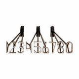Fire Heated Number Set (0-8) - Stainless Steel