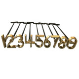 Fire Heated Number Set (0-8) - Brass